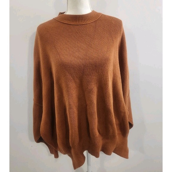FREE PEOPLE Easy Street Tunic Sweater  Tan Brown Sz Med - Picture 4 of 10
